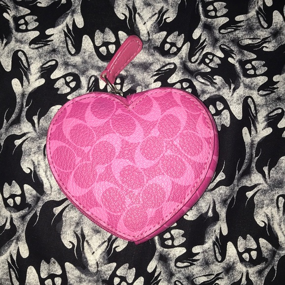Coach Pink Heart Coin Purse - Picture 2 of 7